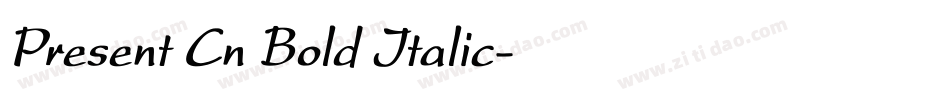 Present Cn Bold Italic字体转换
